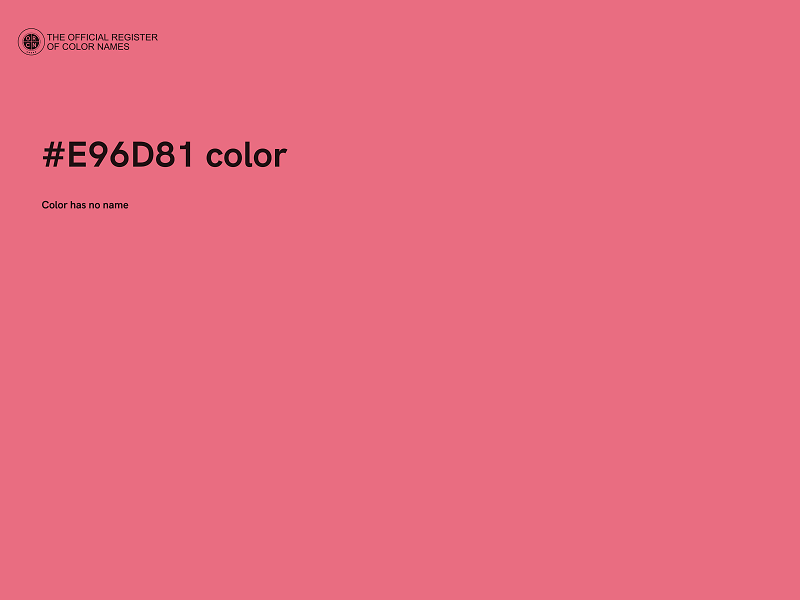 #E96D81 color image