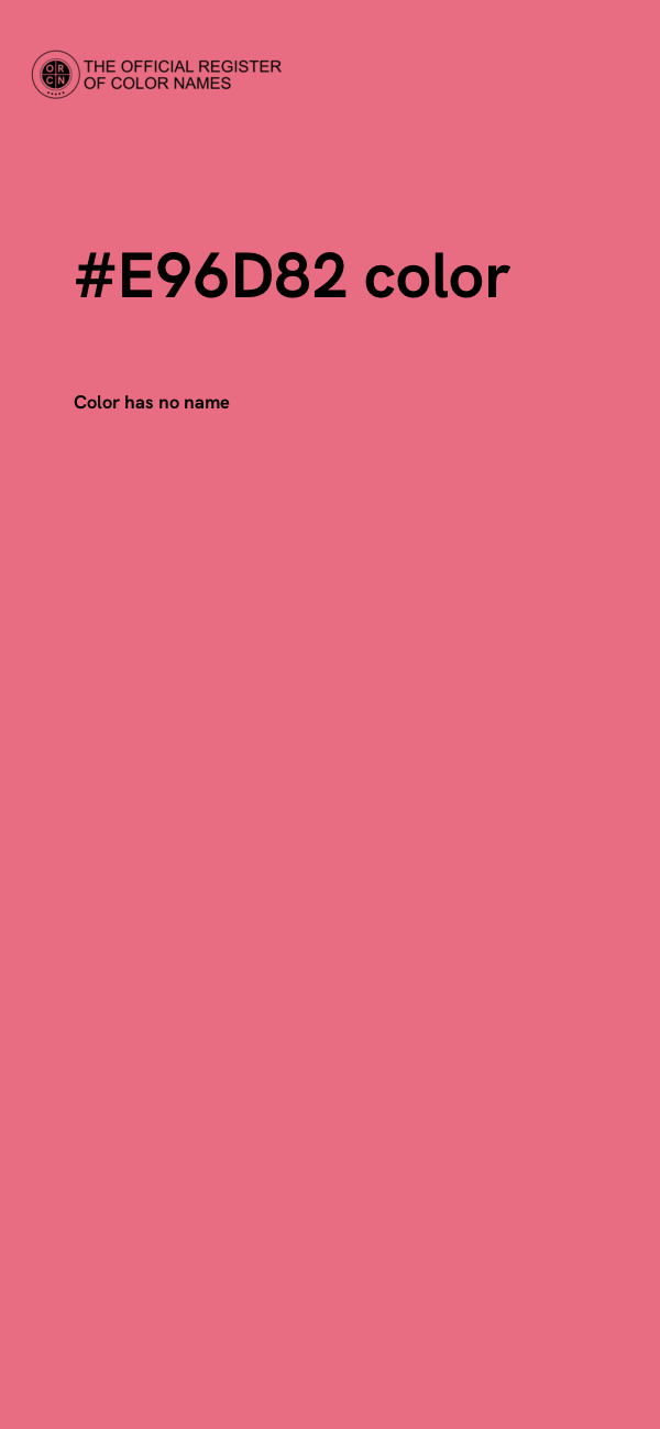 #E96D82 color image