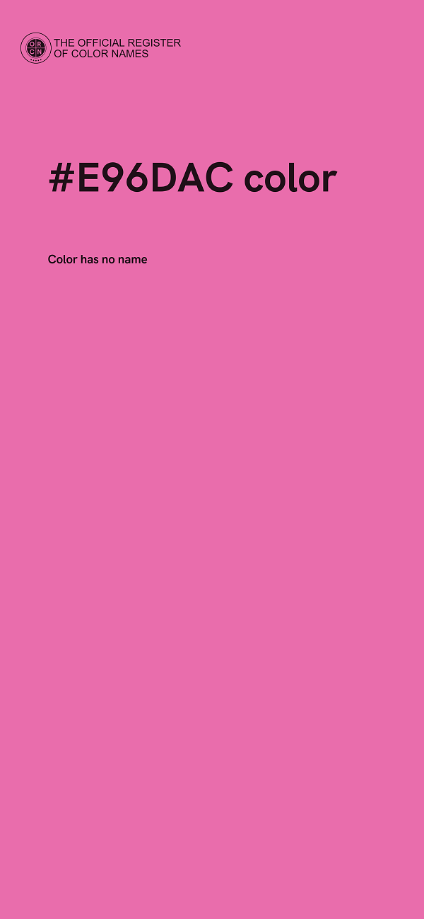 #E96DAC color image