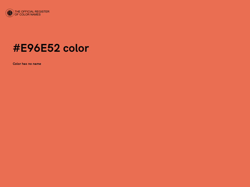 #E96E52 color image