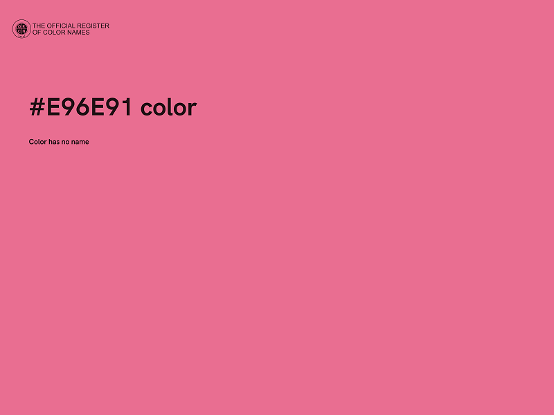 #E96E91 color image