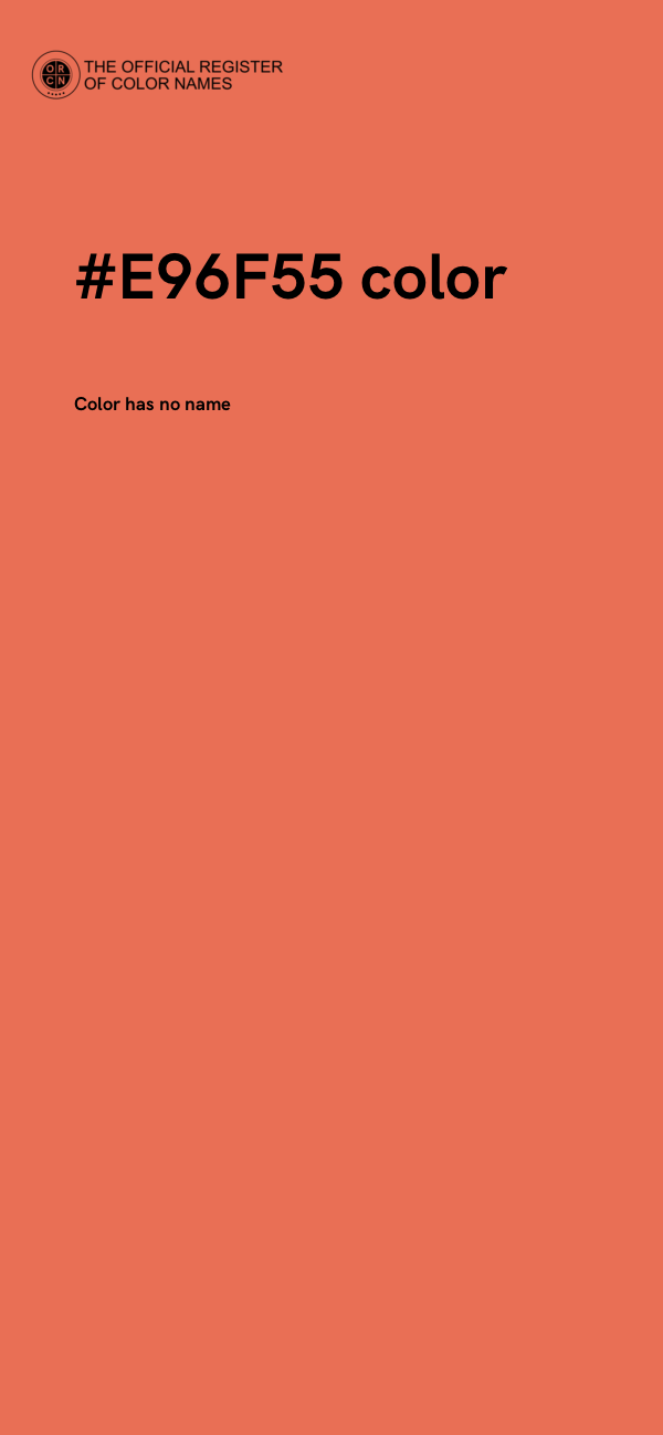 #E96F55 color image