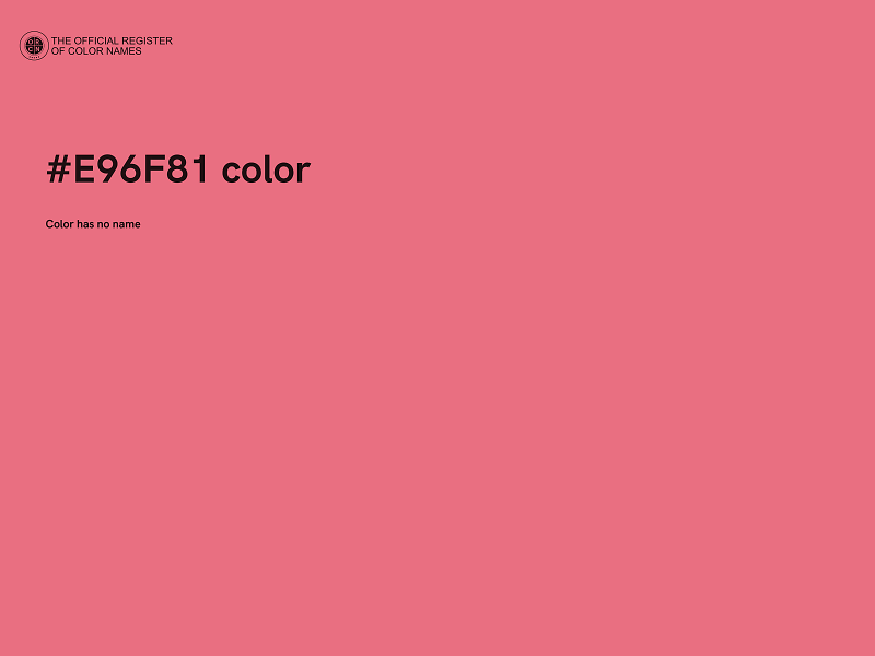 #E96F81 color image