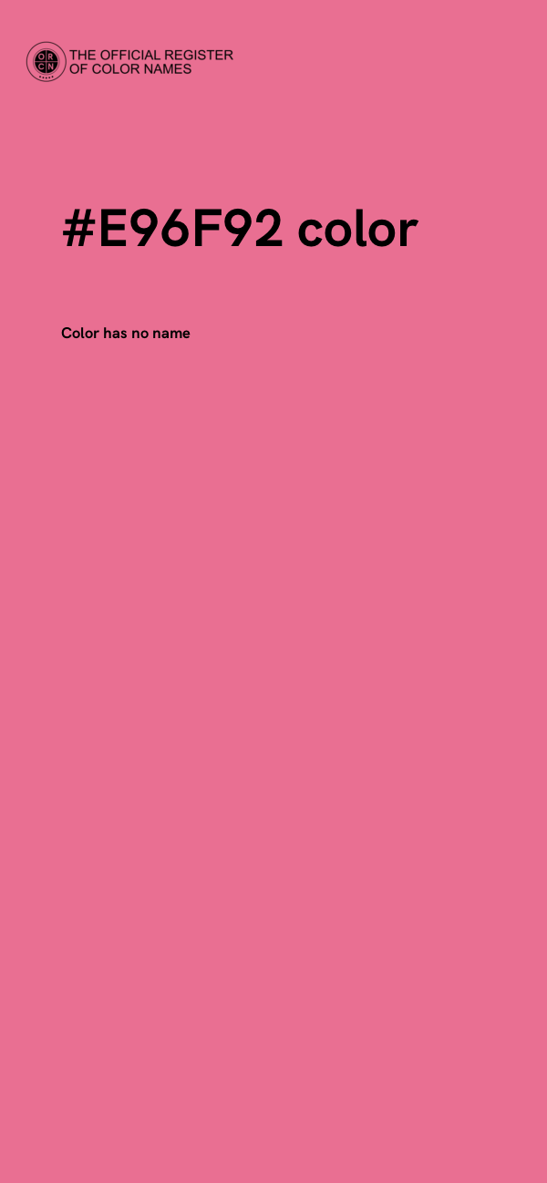 #E96F92 color image