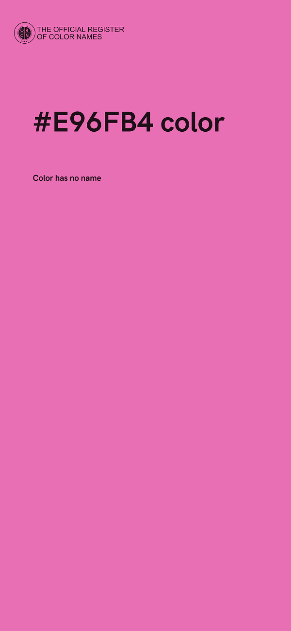 #E96FB4 color image