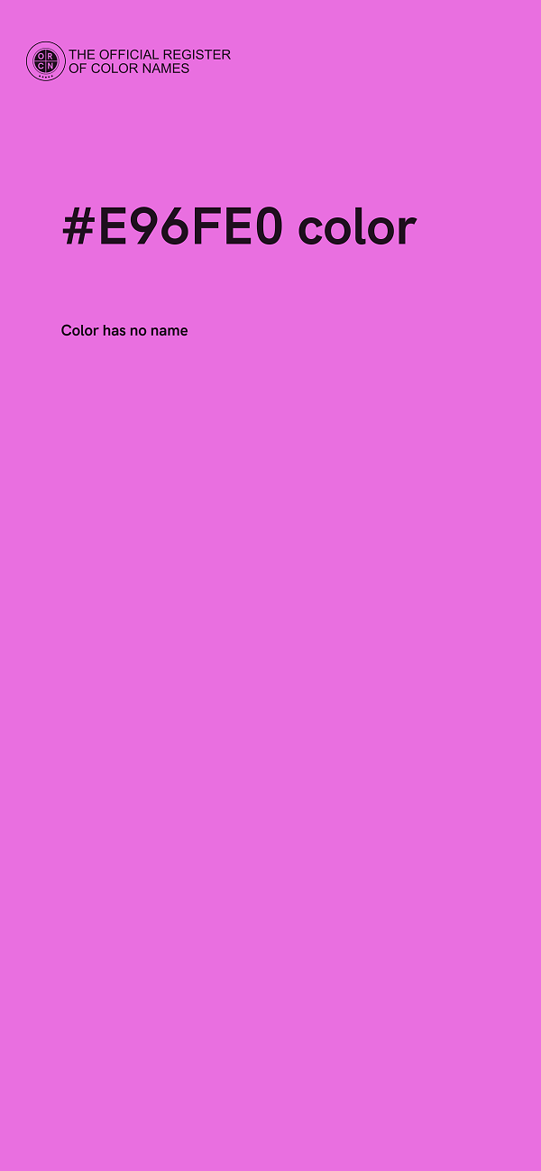 #E96FE0 color image