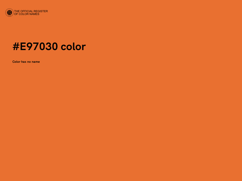 #E97030 color image