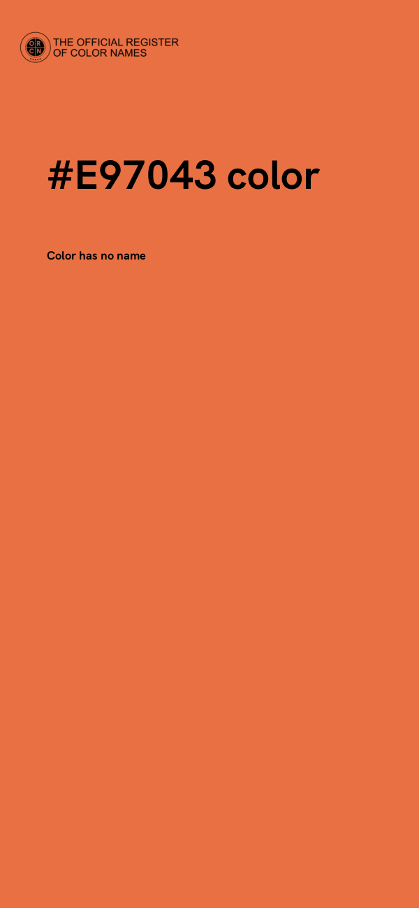 #E97043 color image