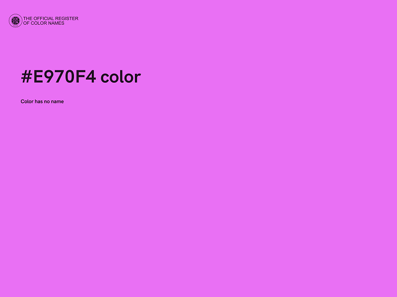 #E970F4 color image
