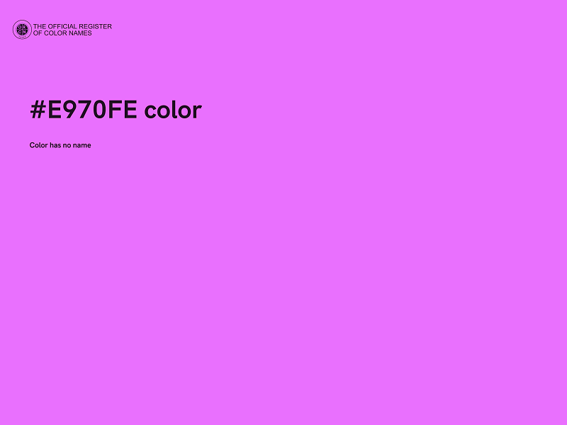 #E970FE color image