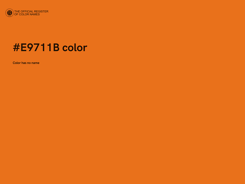 #E9711B color image