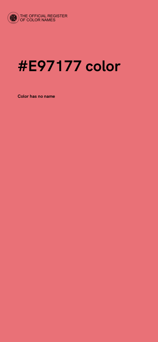 #E97177 color image