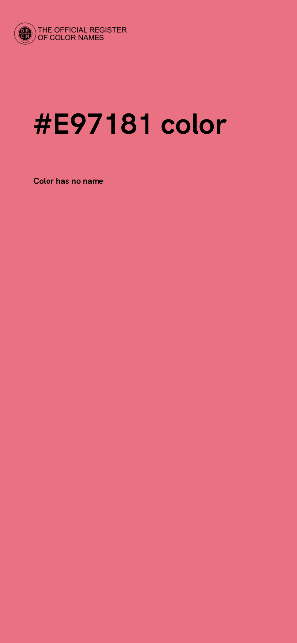 #E97181 color image