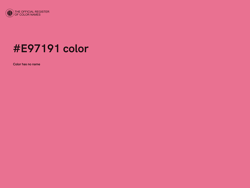 #E97191 color image