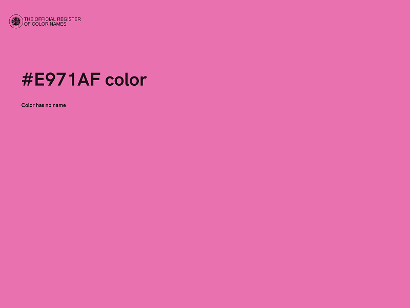 #E971AF color image
