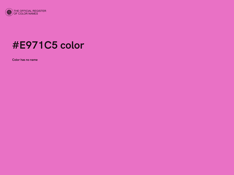 #E971C5 color image