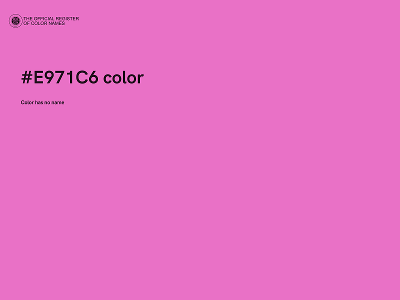#E971C6 color image