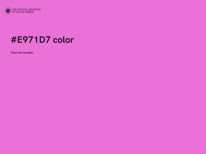 #E971D7 color image
