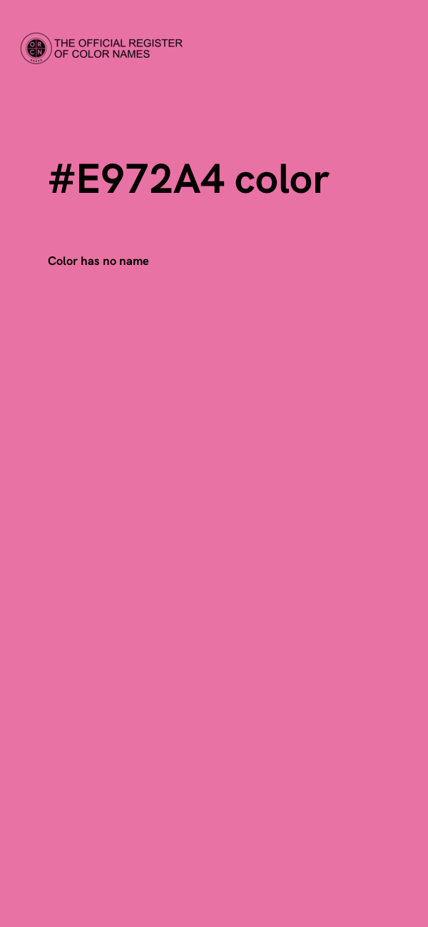 #E972A4 color image