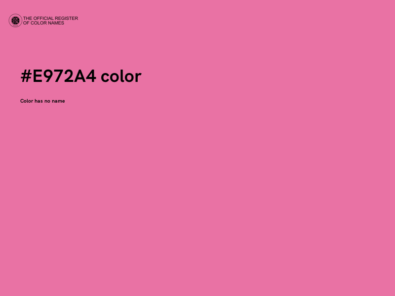 #E972A4 color image