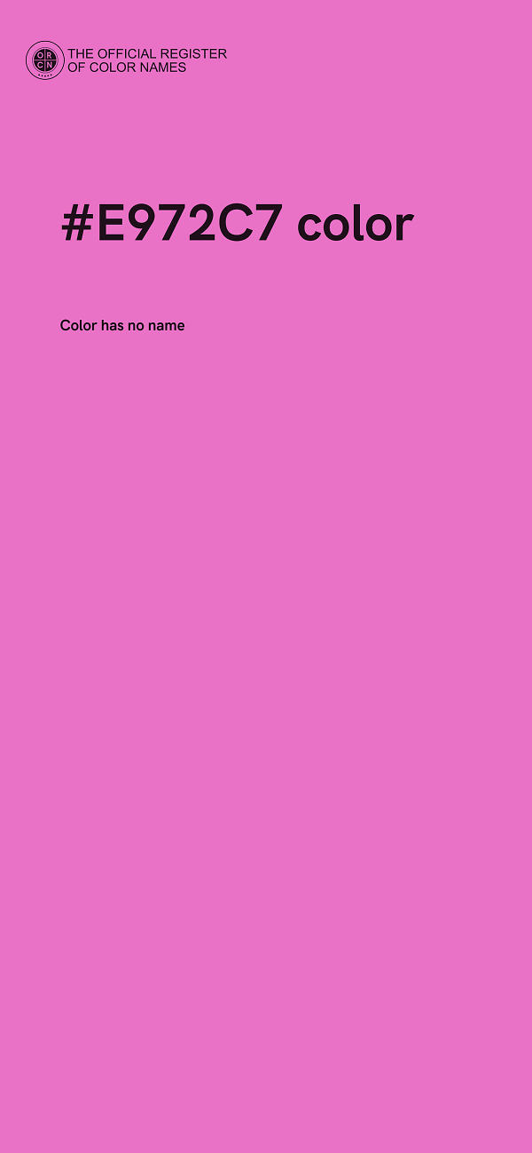 #E972C7 color image