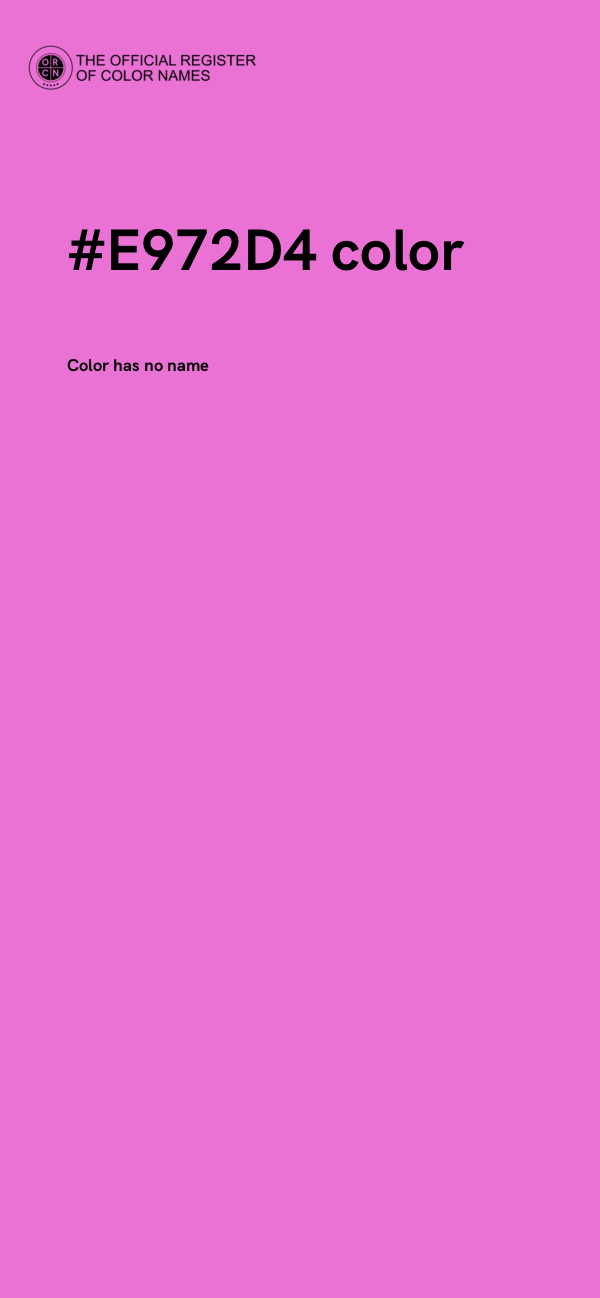 #E972D4 color image