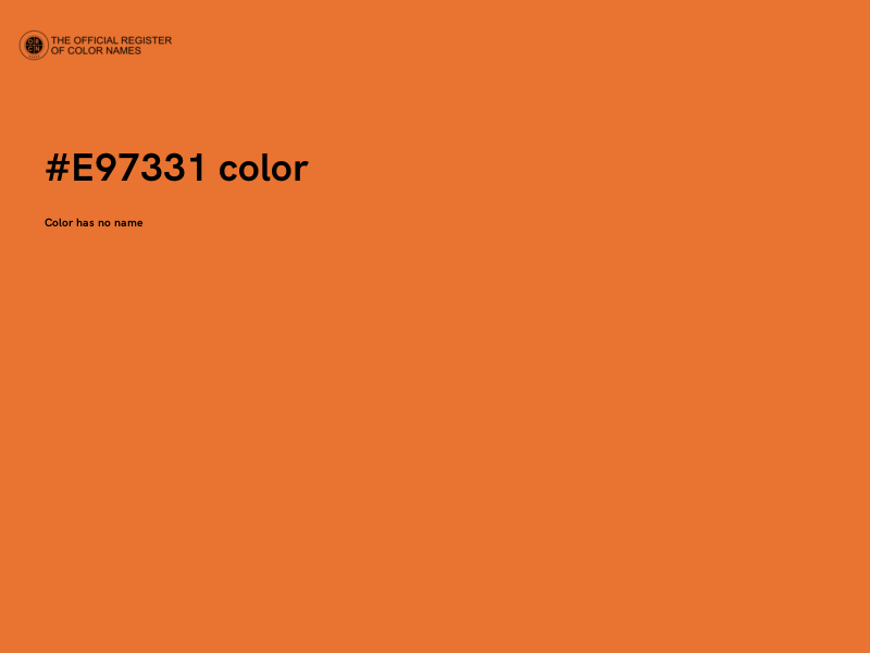 #E97331 color image