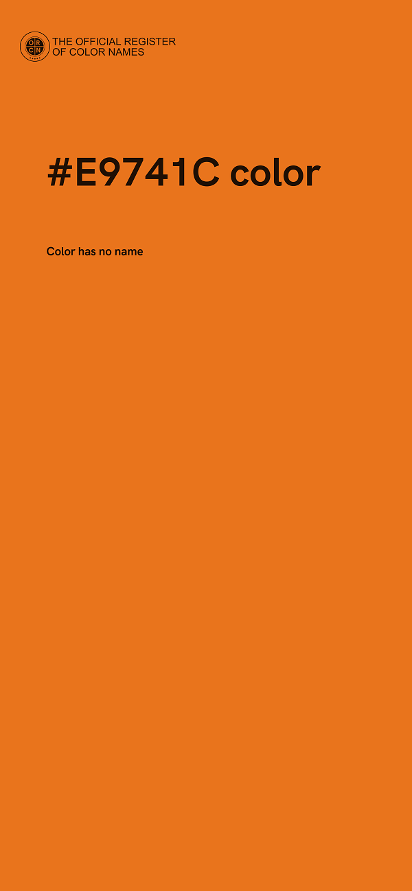 #E9741C color image