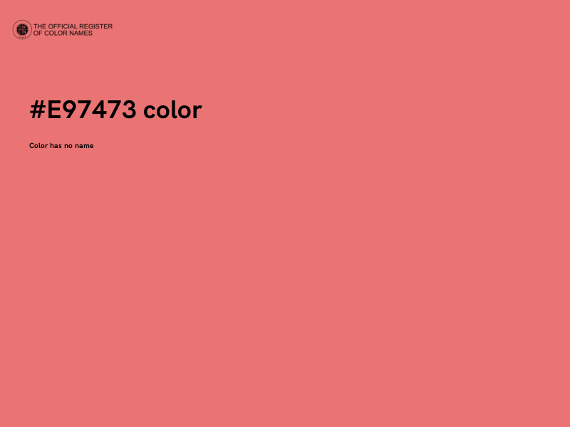 #E97473 color image