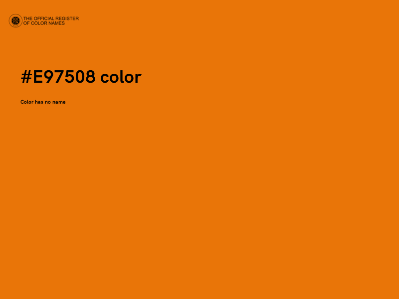 #E97508 color image