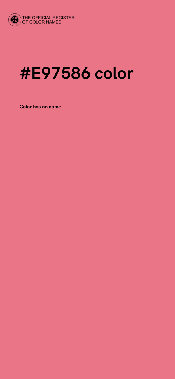 #E97586 color image