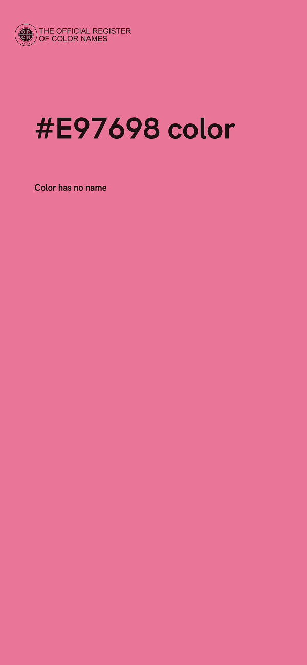 #E97698 color image