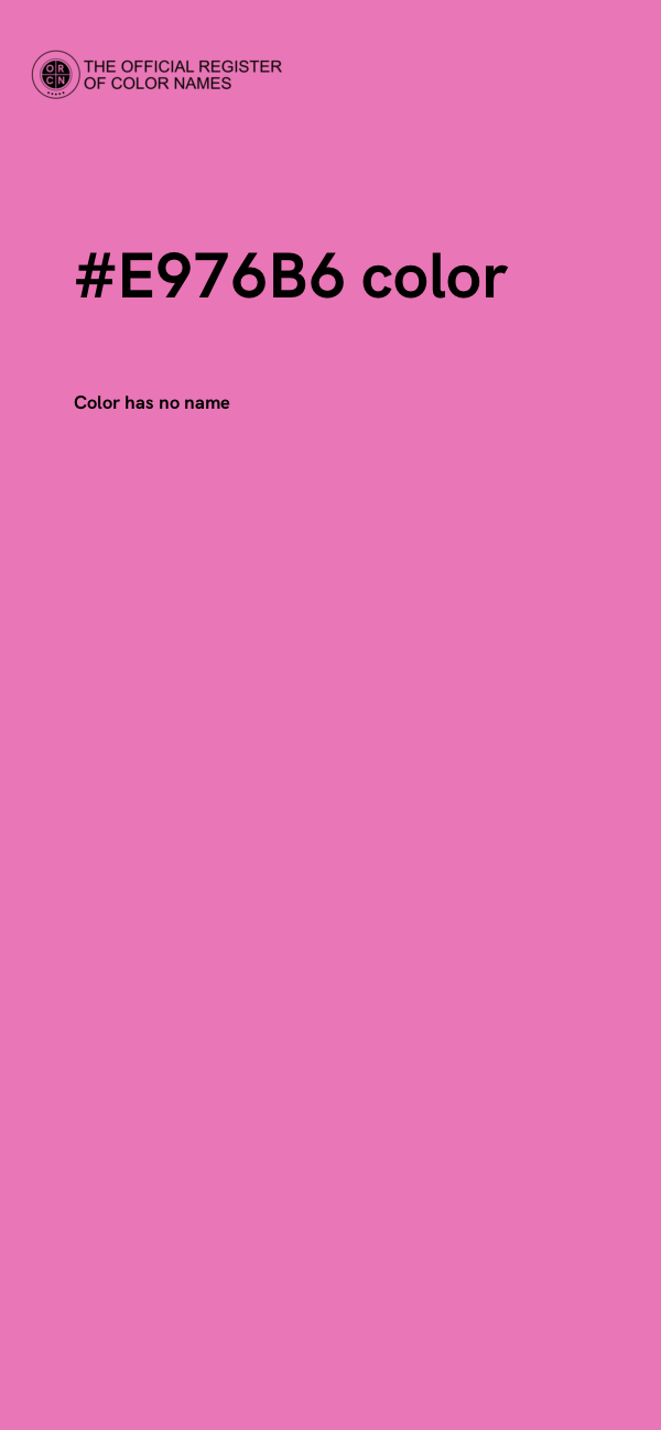 #E976B6 color image
