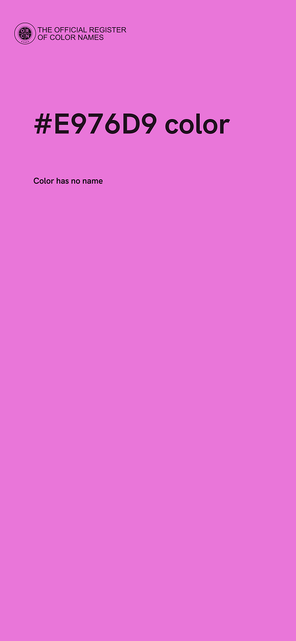 #E976D9 color image