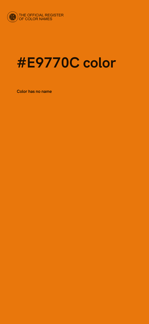 #E9770C color image