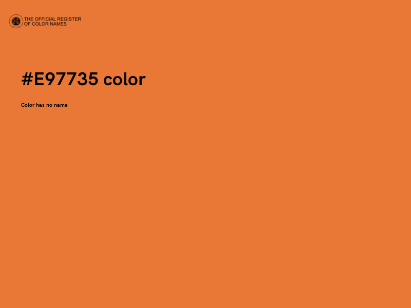 #E97735 color image