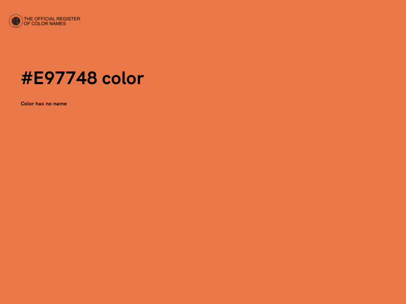 #E97748 color image