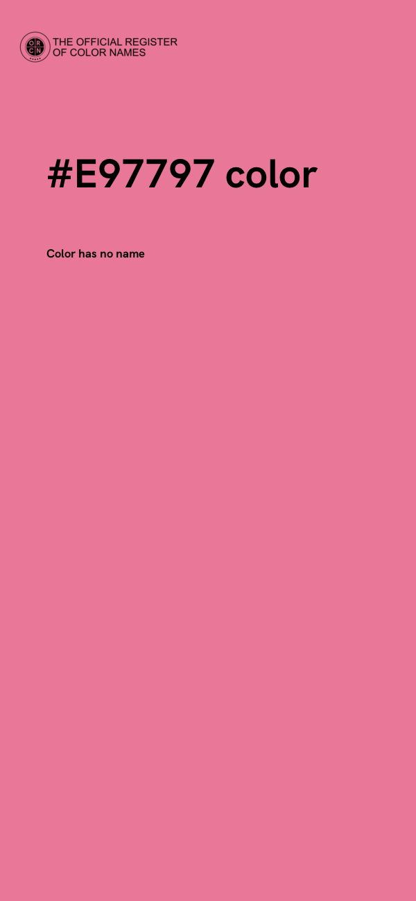 #E97797 color image