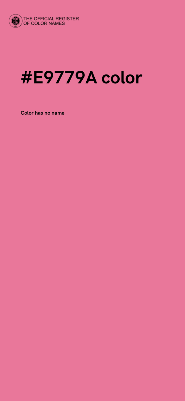 #E9779A color image