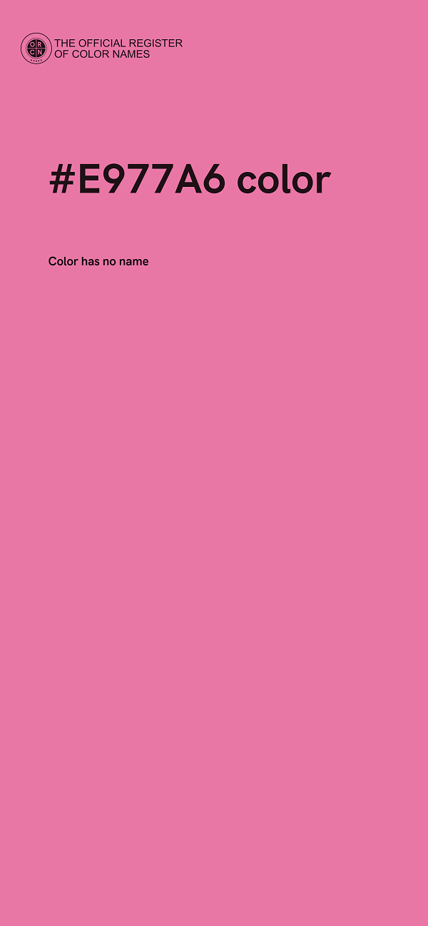 #E977A6 color image