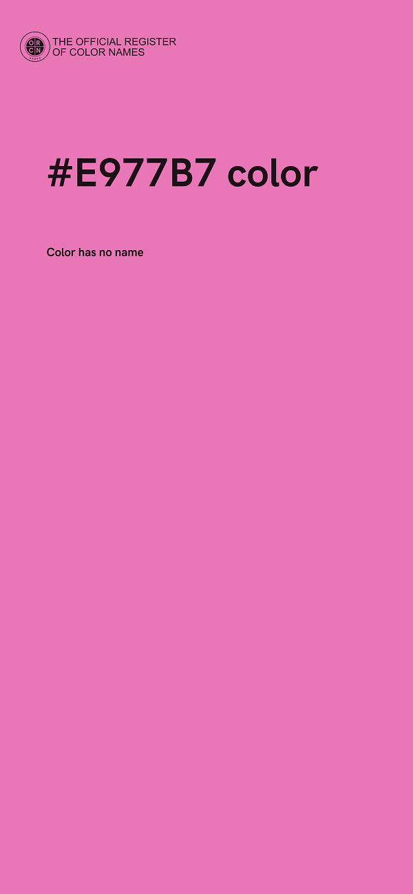 #E977B7 color image