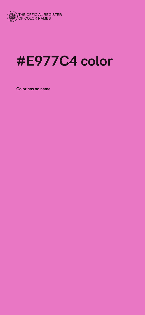 #E977C4 color image