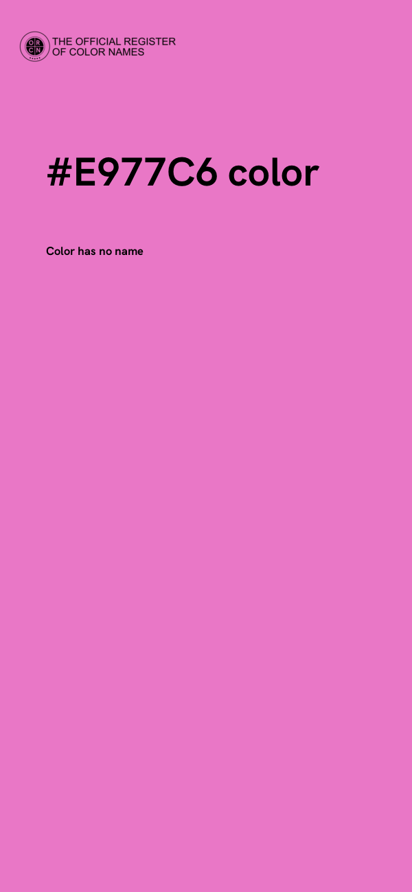 #E977C6 color image