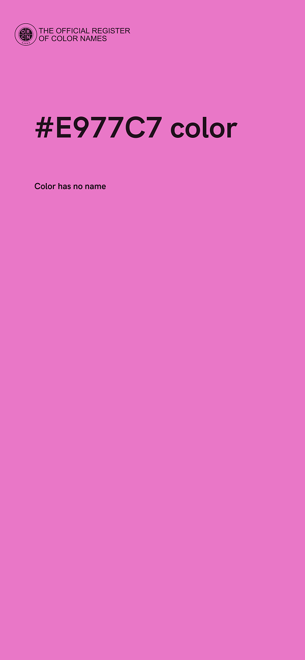 #E977C7 color image