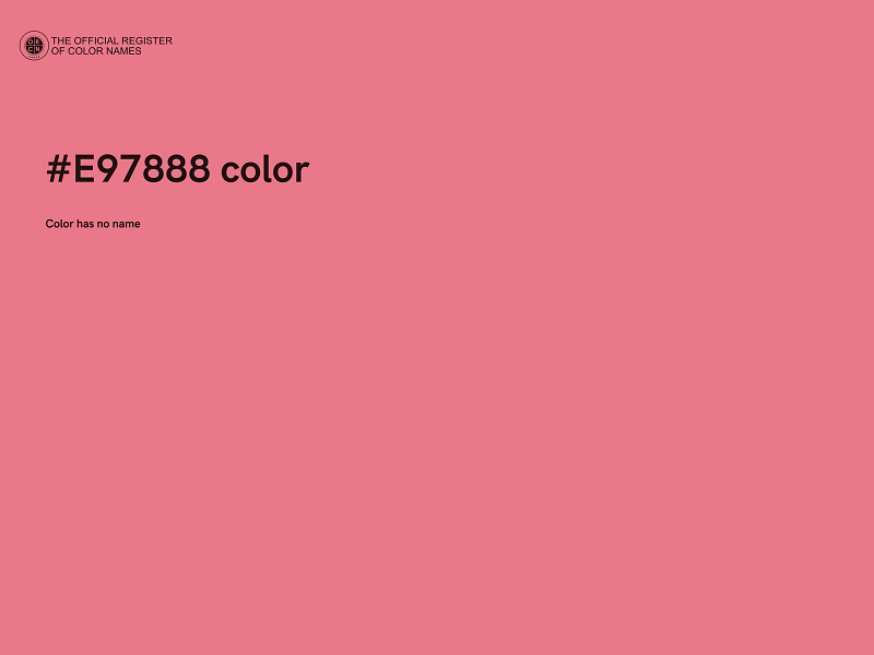 #E97888 color image