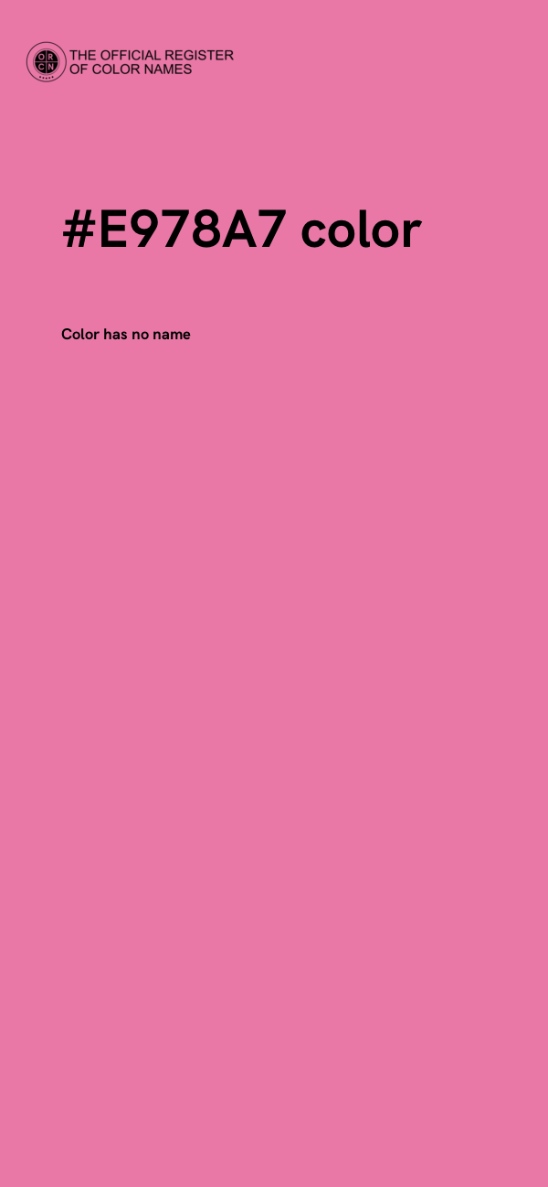 #E978A7 color image