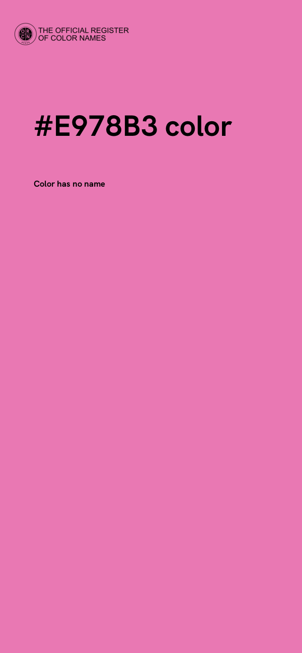 #E978B3 color image