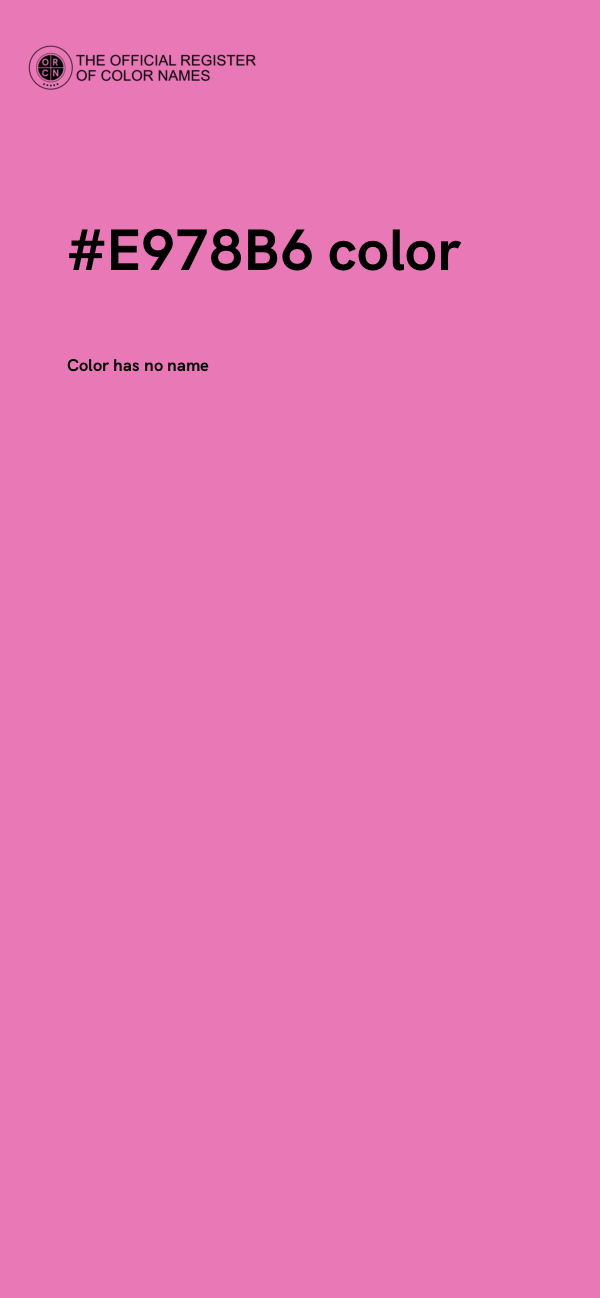 #E978B6 color image