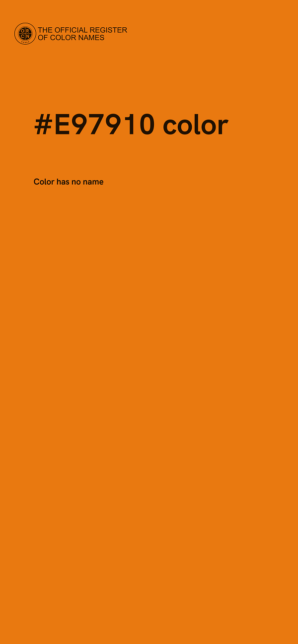 #E97910 color image