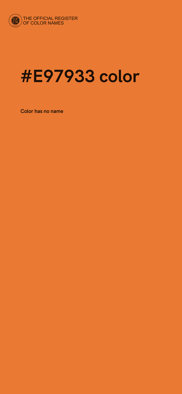 #E97933 color image
